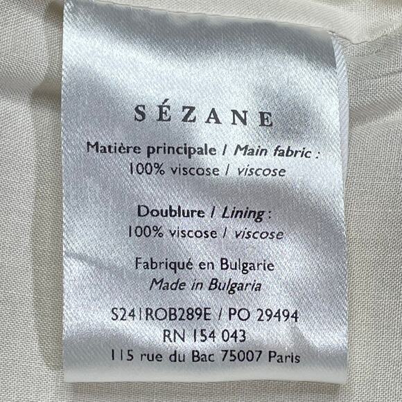 Sezane NWT Editions Chaira Light Beige Strapless Dress Size 34 EU 2 US - Picture 7 of 7